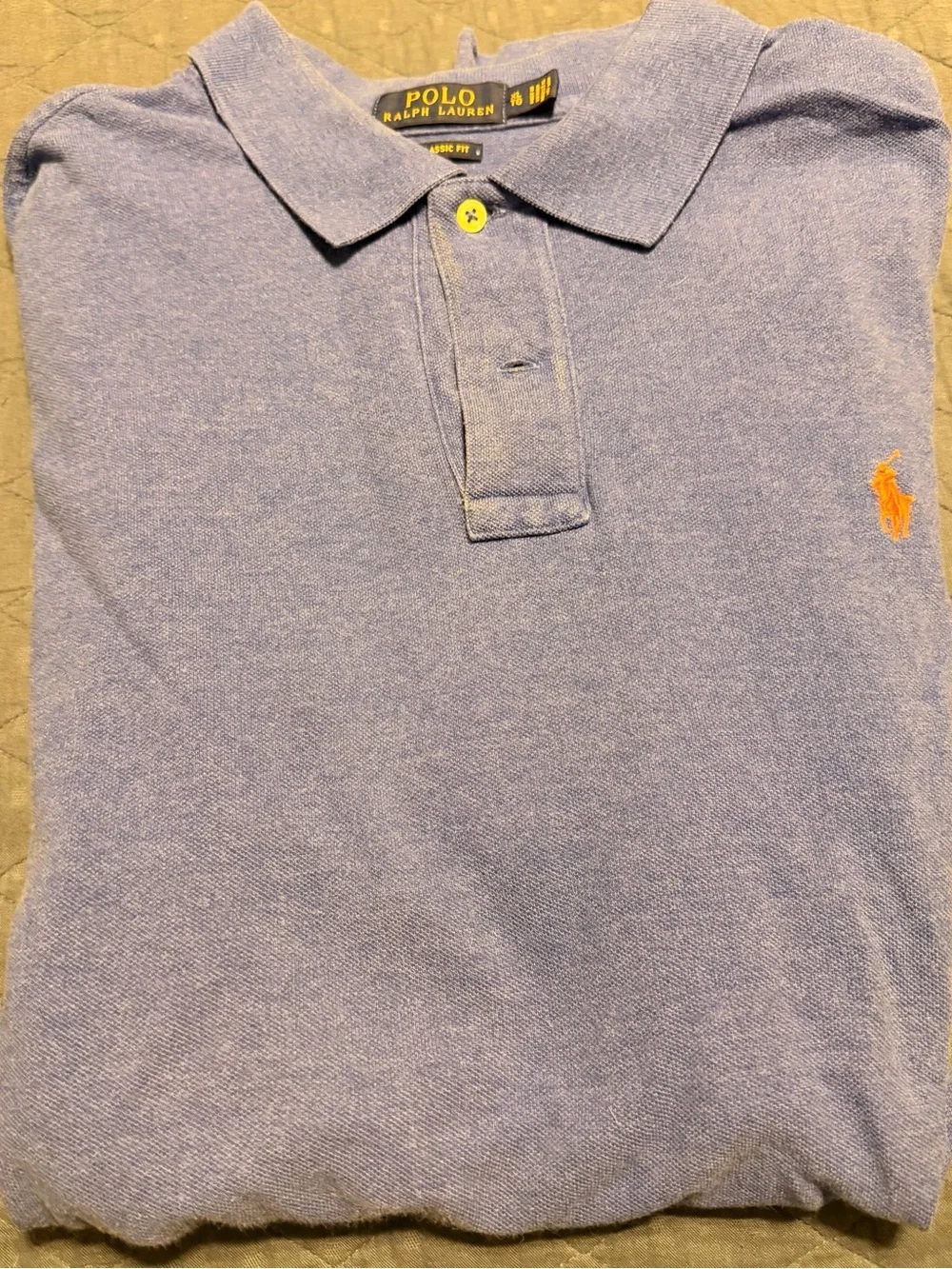 Polo by Ralph Lauren Blue Polo with Orange Pony